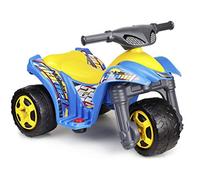 FEBER- Trimoto Tribike Planet, trimoto Infantil eléctrica, 6V, Azul y Amarilla, con 3 Ruedas, alcanza 2km/h, batería y Cargador incluidos, para niños y niñas a Partir de 1 año, (Famosa 800012228)
