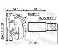 FEBEST Conjunto De Juntas De Eje Delantero Lateral Para KIA Rio IV YB Hyundai