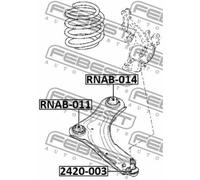 FEBEST Soporte De Brazo Trasero Delante Compatible Para Renault Scénic III JZ0/1