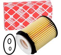 Febi bilstein 101653 Filtro de aceite con anillos de sellado, 1 pieza