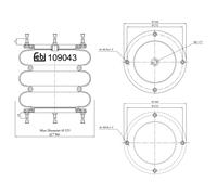 FEBI BILSTEIN 109043 Fuelle, suspensión neumática