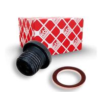Febi bilstein 171173 - Tornillo de drenaje de aceite con anillo de sellado, 1 unidad, color negro