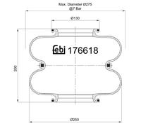 FEBI BILSTEIN 176618 Fuelle, suspensión neumática