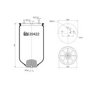 FEBI BILSTEIN 20422 Fuelle, suspensión neumática