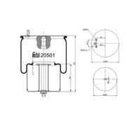 FEBI BILSTEIN 20501 Fuelle, suspensión neumática