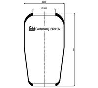 Febi bilstein 20916 Fuelle, suspensión neumática