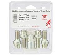 Febi bilstein 27056 - Juego de pernos de rueda con cerradura | Compatible con: Audi 100 C2 Avant, 100 C2 triple, 100 C3 Avant, 100 C3 triple, 100 C4 Avant, 100 C4 triple