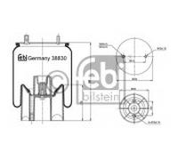 Febi bilstein 38830 Fuelle, suspensión neumática