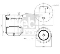 FEBI BILSTEIN 49616 Fuelle, suspensión neumática