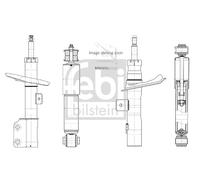 Febi BILSTEIN Amortiguador de Gas Eje Delantero Derecho para Toyota Rav 4 III A3