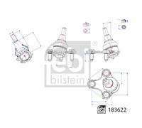 FEBI BILSTEIN Articulación De Suspensión Delantera Para VW Caddy V Monovolumen