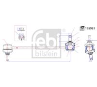 FEBI BILSTEIN Barra De Estabilización Delantera Derecha Para Hyundai I10