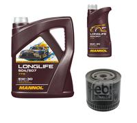Febi BILSTEIN Filtro 6L mannol Longlife 504/507 5W-30 para VW Lupo 6X1 6E1