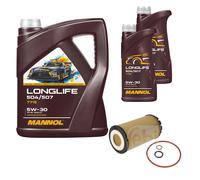Mannol 7715 SAE 5W-30 Longlife Aceite VW 504.00/507.00 ,MB 229.51 ,4x1 de Litro