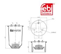 Febi BILSTEIN Fuelle Suspensión Neumática Eje Trasero para Iveco Daily IV )