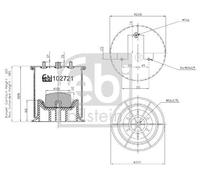 FEBI BILSTEIN Fuelle, suspensión neumática para IVECO: Daily (Ref: 102721)