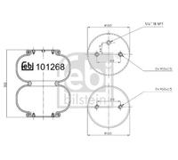 FEBI BILSTEIN Fuelle, suspensión neumática (Ref: 101268)