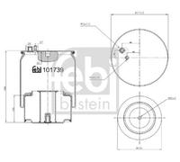 FEBI BILSTEIN Fuelle, suspensión neumática (Ref: 101739)