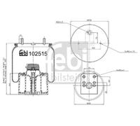 FEBI BILSTEIN 102515 Fuelle, suspensión neumática