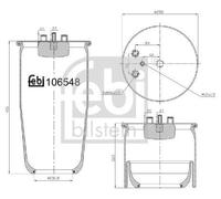 FEBI BILSTEIN Fuelle, suspensión neumática (Ref: 106548)