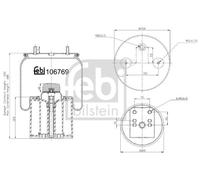 FEBI BILSTEIN Fuelle, suspensión neumática (Ref: 106769)
