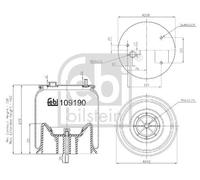 FEBI BILSTEIN Fuelle, suspensión neumática (Ref: 109190)