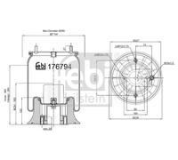 FEBI BILSTEIN Fuelle, suspensión neumática (Ref: 176794)