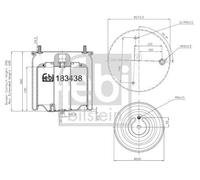 FEBI BILSTEIN Fuelle, suspensión neumática (Ref: 183438)