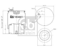 FEBI BILSTEIN Fuelle, suspensión neumática (Ref: 183441)