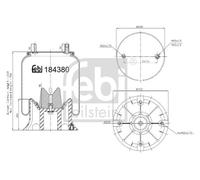 FEBI BILSTEIN Fuelle, suspensión neumática (Ref: 184380)