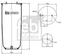 FEBI BILSTEIN Fuelle, suspensión neumática (Ref: 20503)
