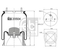 FEBI BILSTEIN Fuelle, suspensión neumática (Ref: 20504)
