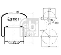 Fuelle neumático, suspensión FEBI BILSTEIN 35691