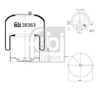 FEBI BILSTEIN Fuelle, suspensión neumática (Ref: 38363)