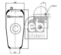 FEBI BILSTEIN Fuelle, suspensión neumática (Ref: 38950)