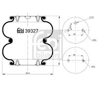 FEBI BILSTEIN Fuelle, suspensión neumática (Ref: 39327)