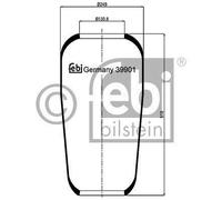 FEBI BILSTEIN Fuelle, suspensión neumática (Ref: 39901)