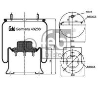 FEBI BILSTEIN Fuelle, suspensión neumática (Ref: 40288)