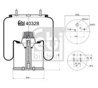 FEBI BILSTEIN Fuelle, suspensión neumática (Ref: 40328)