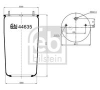 FEBI BILSTEIN Fuelle, suspensión neumática (Ref: 44635)