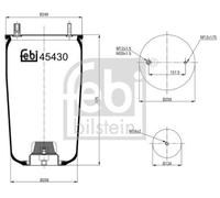 FEBI BILSTEIN Fuelle, suspensión neumática (Ref: 45430)