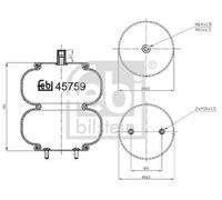 FEBI BILSTEIN Fuelle, suspensión neumática (Ref: 45759)