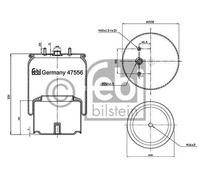 FEBI BILSTEIN Fuelle, suspensión neumática (Ref: 47556)