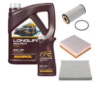 FEBI BILSTEIN Inspección set 6L MANNOL Longlife 504/507 5W-30 para Audi A1