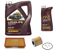 FEBI BILSTEIN Inspección set 6L MANNOL Longlife 504/507 5W-30 para BMW Serie 3