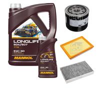 Febi BILSTEIN Inspección Set 6L mannol Longlife 504/507 5W-30 para Nissan Juke