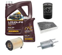 FEBI BILSTEIN Inspección set 6L MANNOL Longlife 504/507 5W-30 para VW Golf VI