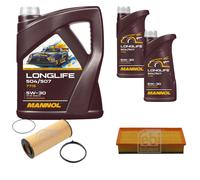 FEBI BILSTEIN Inspección set 7L MANNOL Longlife 504/507 5W-30 para Audi A5