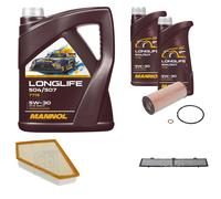 FEBI BILSTEIN Inspección set 7L MANNOL Longlife 504/507 5W-30 para BMW Serie 3