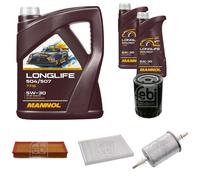FEBI BILSTEIN Inspección set 7L MANNOL Longlife 504/507 5W-30 para Seat Ibiza